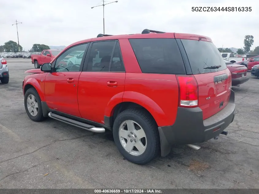 2004 Saturn Vue V6 VIN: 5GZCZ63444S816335 Lot: 40636659