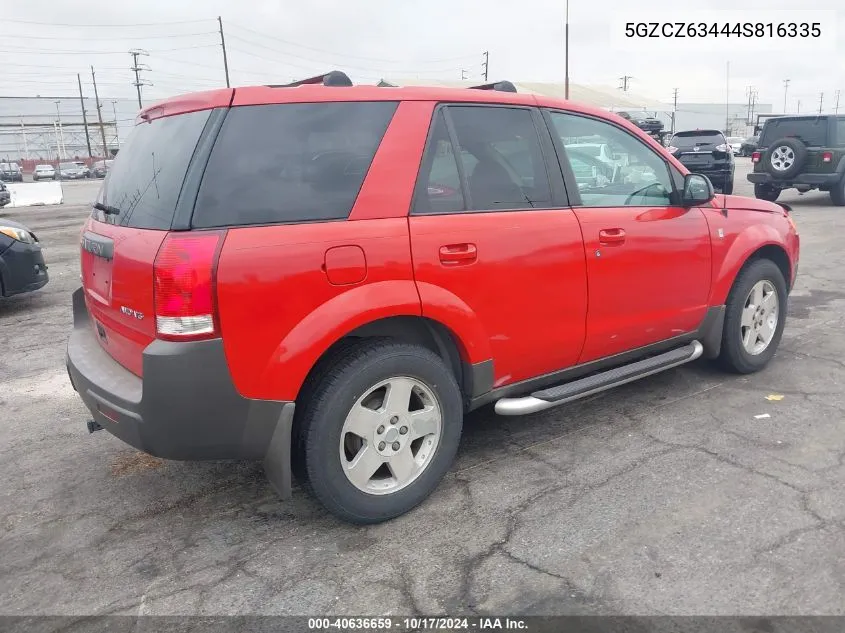 2004 Saturn Vue V6 VIN: 5GZCZ63444S816335 Lot: 40636659