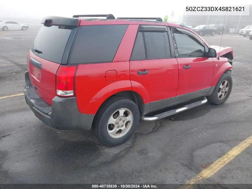 2004 Saturn Vue 4 Cyl VIN: 5GZCZ33DX4S821621 Lot: 40735838