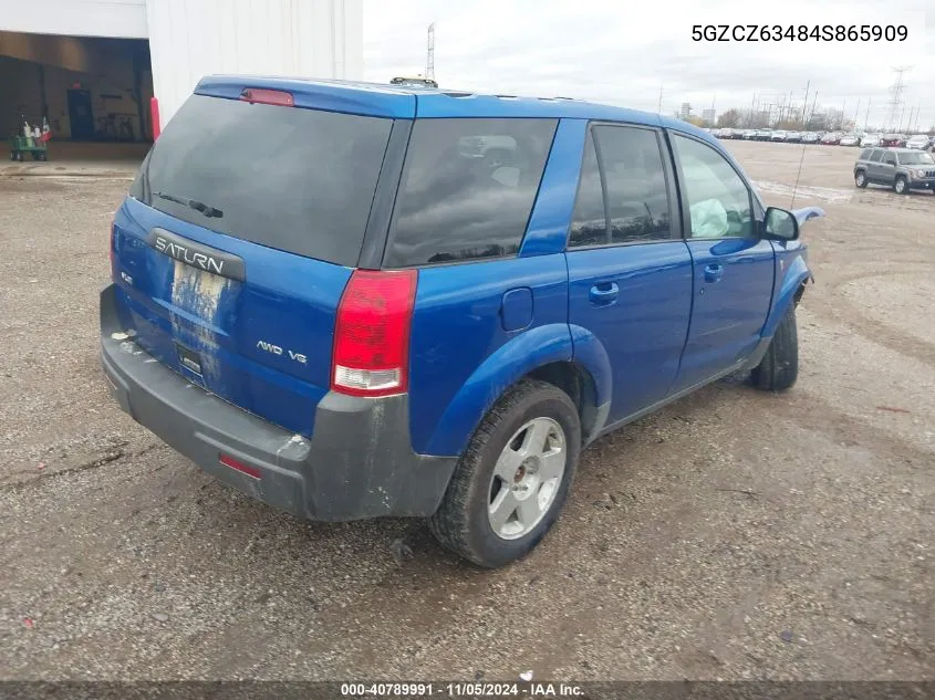 2004 Saturn Vue V6 VIN: 5GZCZ63484S865909 Lot: 40789991