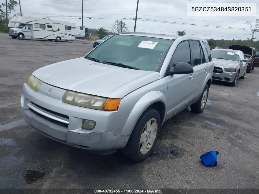 2004 Saturn Vue V6 VIN: 5GZCZ53484S820351 Lot: 40792455