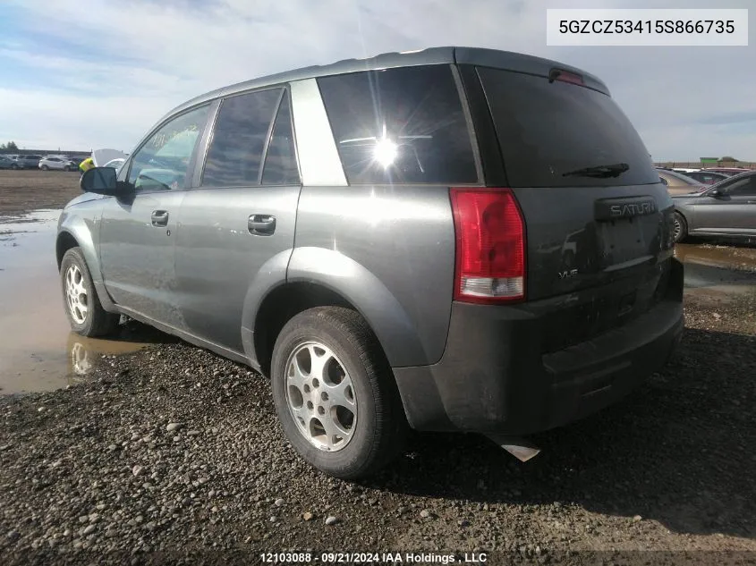 2005 Saturn Vue VIN: 5GZCZ53415S866735 Lot: 12103088