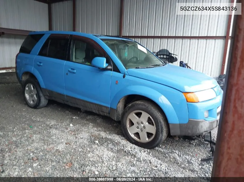 2005 Saturn Vue V6 VIN: 5GZCZ634X5S843136 Lot: 39687918