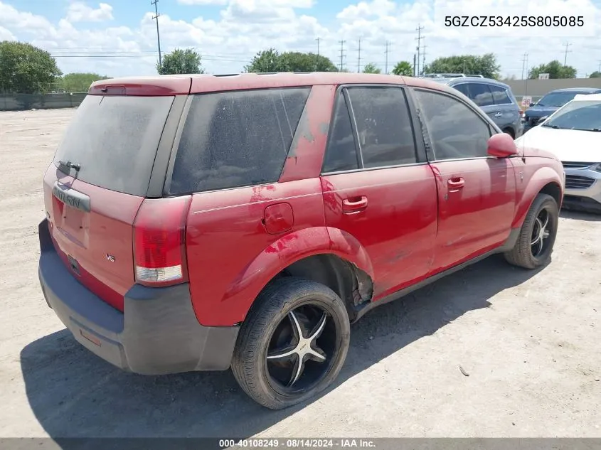 2005 Saturn Vue V6 VIN: 5GZCZ53425S805085 Lot: 40108249