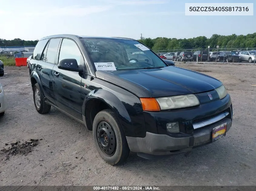 2005 Saturn Vue V6 VIN: 5GZCZ53405S817316 Lot: 40171492