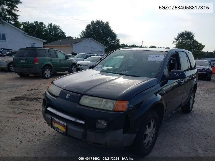 2005 Saturn Vue V6 VIN: 5GZCZ53405S817316 Lot: 40171492