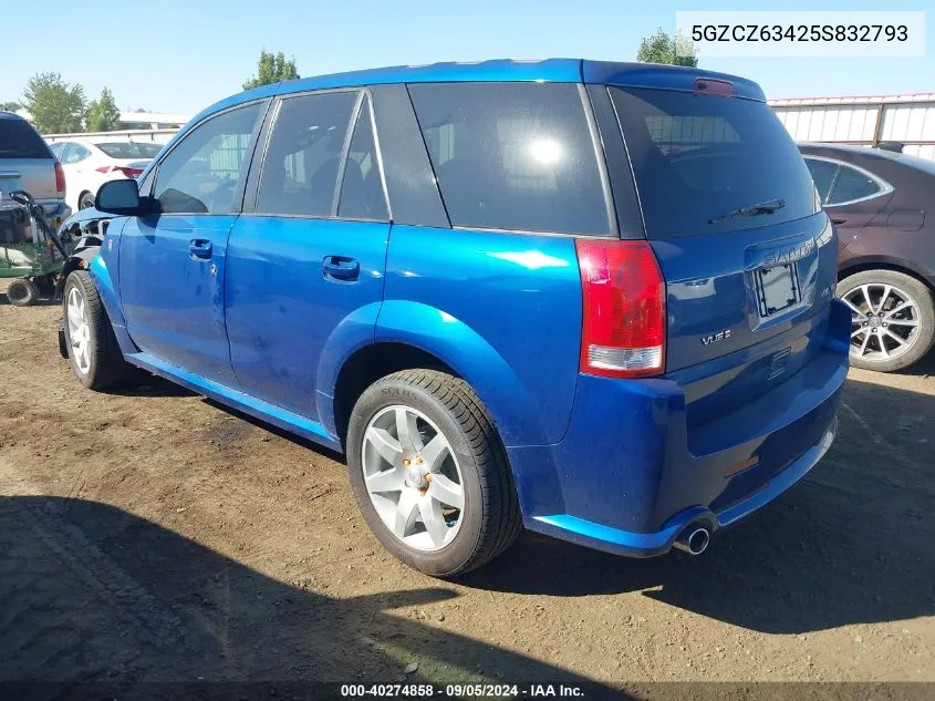 2005 Saturn Vue VIN: 5GZCZ63425S832793 Lot: 40274858