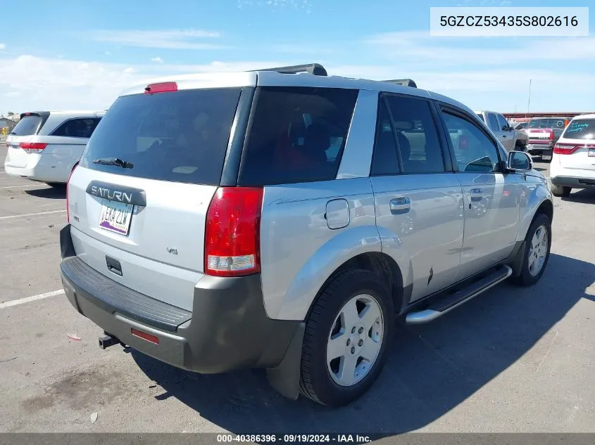 2005 Saturn Vue V6 VIN: 5GZCZ53435S802616 Lot: 40386396