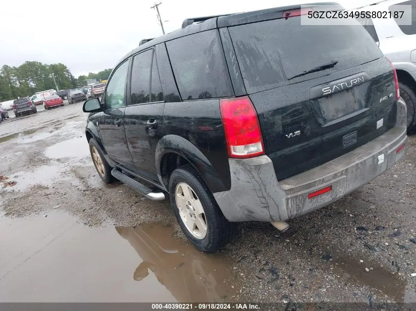 2005 Saturn Vue V6 VIN: 5GZCZ63495S802187 Lot: 40390221