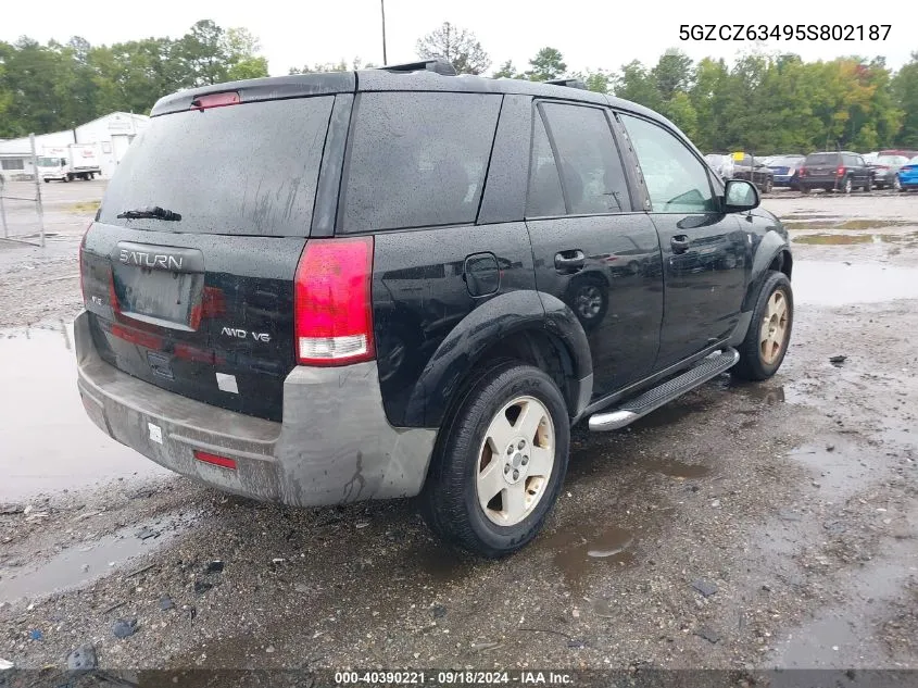 2005 Saturn Vue V6 VIN: 5GZCZ63495S802187 Lot: 40390221