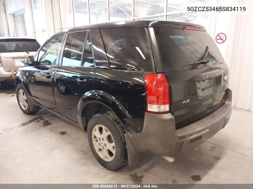 2005 Saturn Vue V6 VIN: 5GZCZ53465S834119 Lot: 40445013