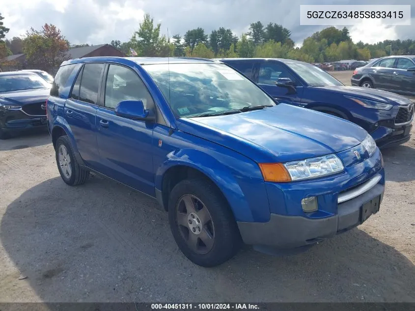 2005 Saturn Vue V6 VIN: 5GZCZ63485S833415 Lot: 40451311