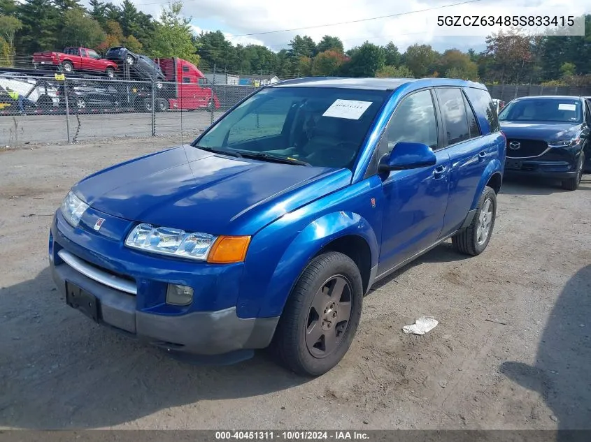 2005 Saturn Vue V6 VIN: 5GZCZ63485S833415 Lot: 40451311