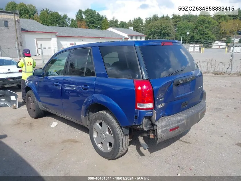 2005 Saturn Vue V6 VIN: 5GZCZ63485S833415 Lot: 40451311