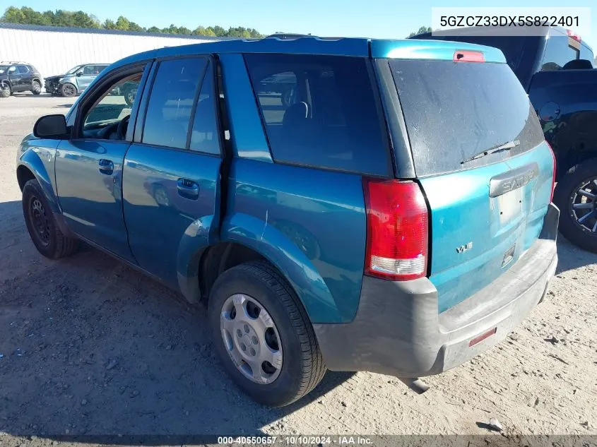 2005 Saturn Vue 4 Cyl VIN: 5GZCZ33DX5S822401 Lot: 40550657