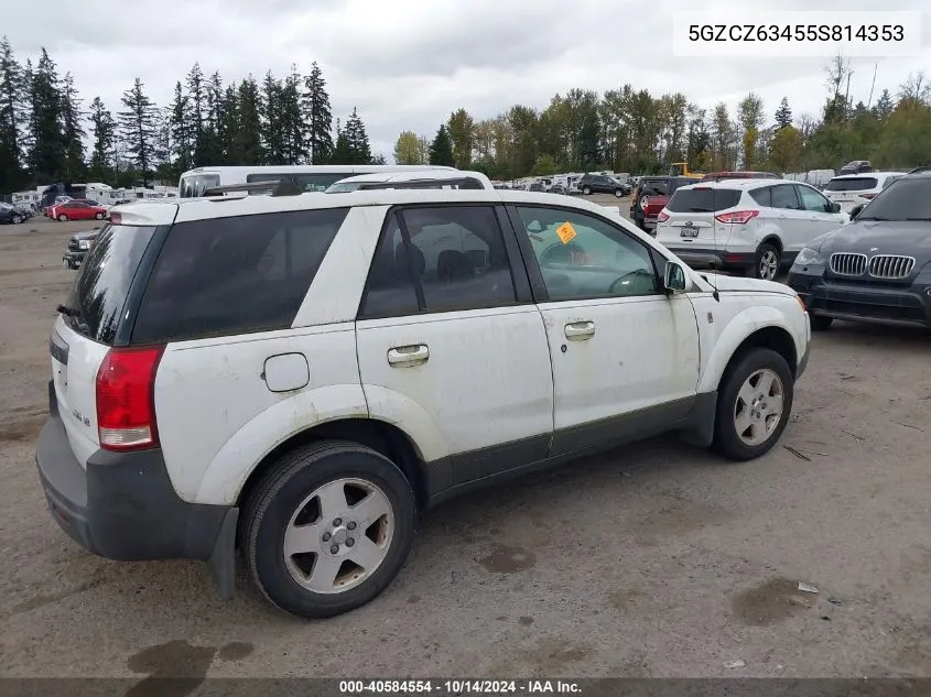 2005 Saturn Vue V6 VIN: 5GZCZ63455S814353 Lot: 40584554