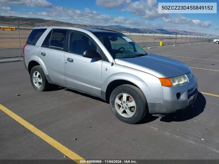 2005 Saturn Vue 4 Cyl VIN: 5GZCZ23D45S849152 Lot: 40690969