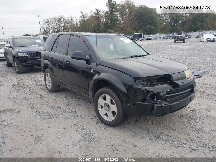 2005 Saturn Vue V6 VIN: 5GZCZ53405S849778 Lot: 40711619