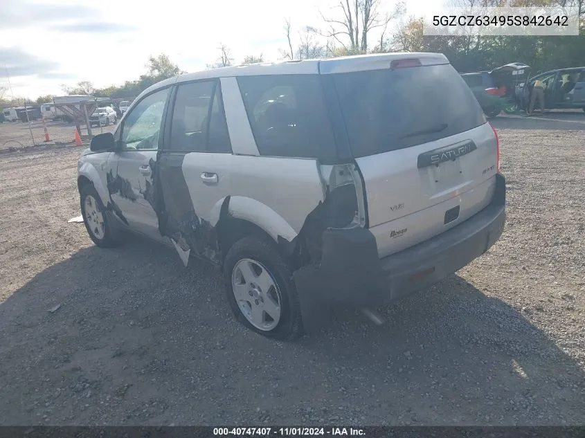 2005 Saturn Vue V6 VIN: 5GZCZ63495S842642 Lot: 40747407