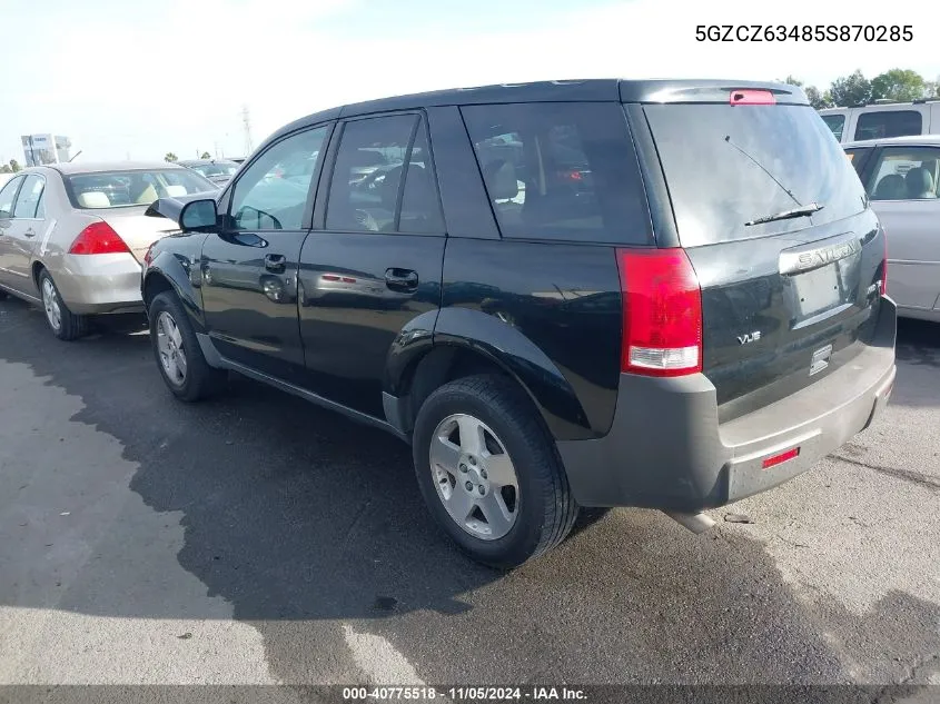 2005 Saturn Vue V6 VIN: 5GZCZ63485S870285 Lot: 40775518