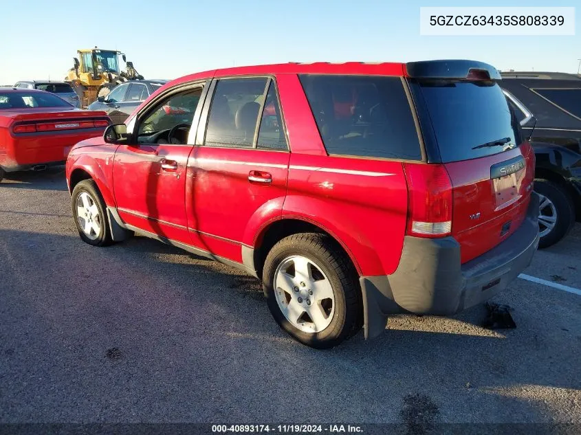 2005 Saturn Vue V6 VIN: 5GZCZ63435S808339 Lot: 40893174