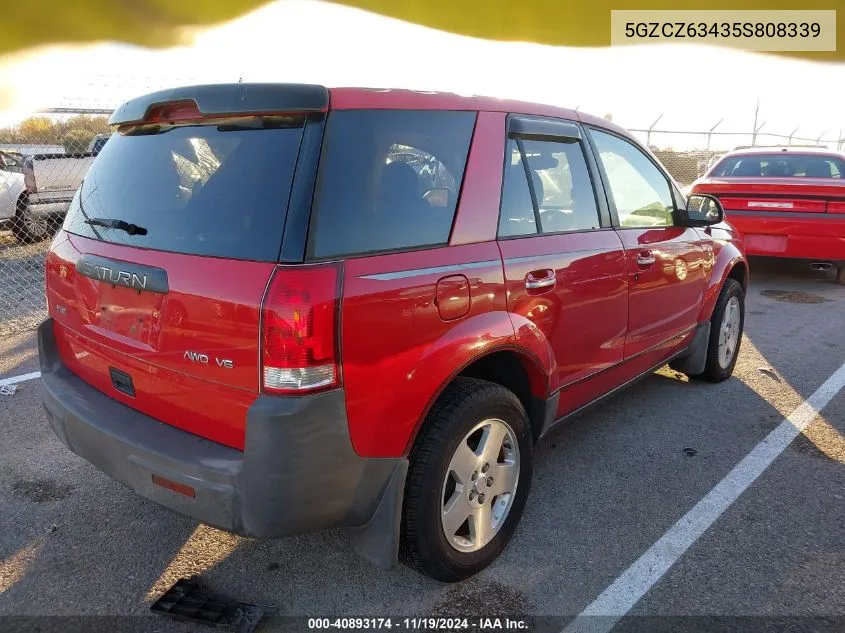 2005 Saturn Vue V6 VIN: 5GZCZ63435S808339 Lot: 40893174