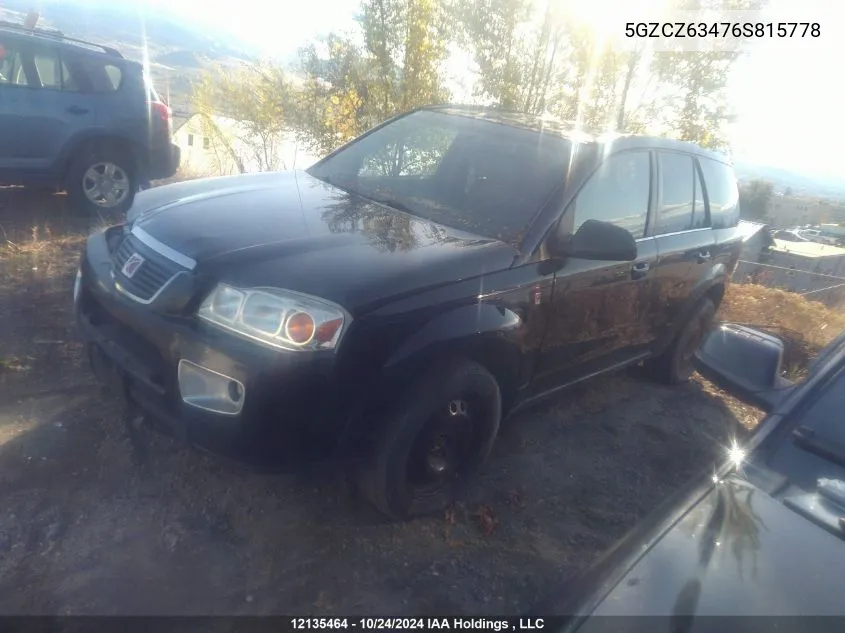 2006 Saturn Vue VIN: 5GZCZ63476S815778 Lot: 12135464