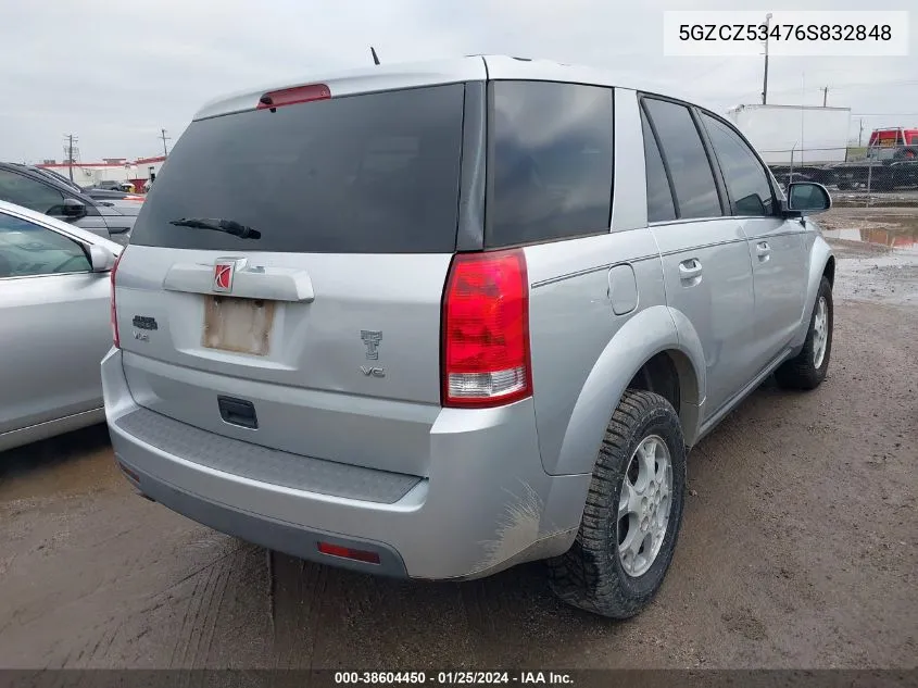 2006 Saturn Vue V6 VIN: 5GZCZ53476S832848 Lot: 38604450