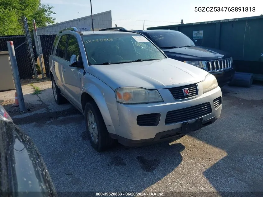 2006 Saturn Vue V6 VIN: 5GZCZ53476S891818 Lot: 39520863