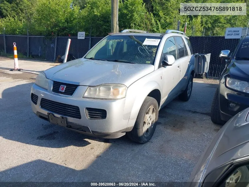 2006 Saturn Vue V6 VIN: 5GZCZ53476S891818 Lot: 39520863