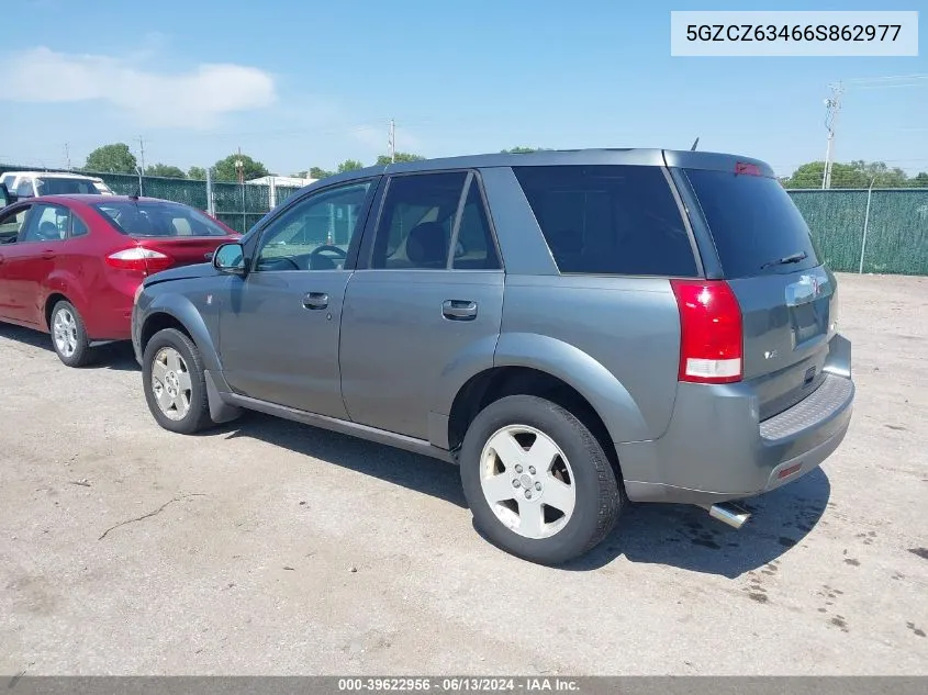 2006 Saturn Vue V6 VIN: 5GZCZ63466S862977 Lot: 39622956