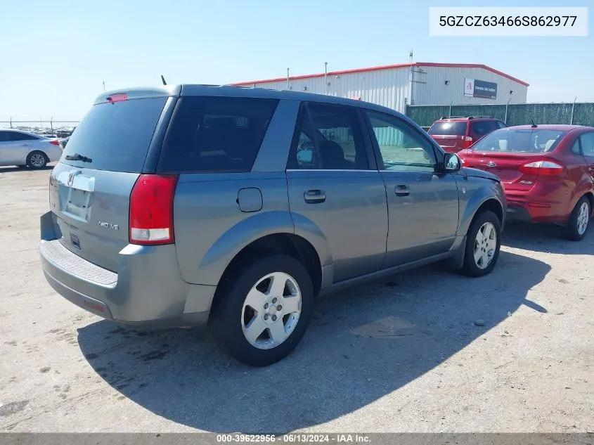 2006 Saturn Vue V6 VIN: 5GZCZ63466S862977 Lot: 39622956