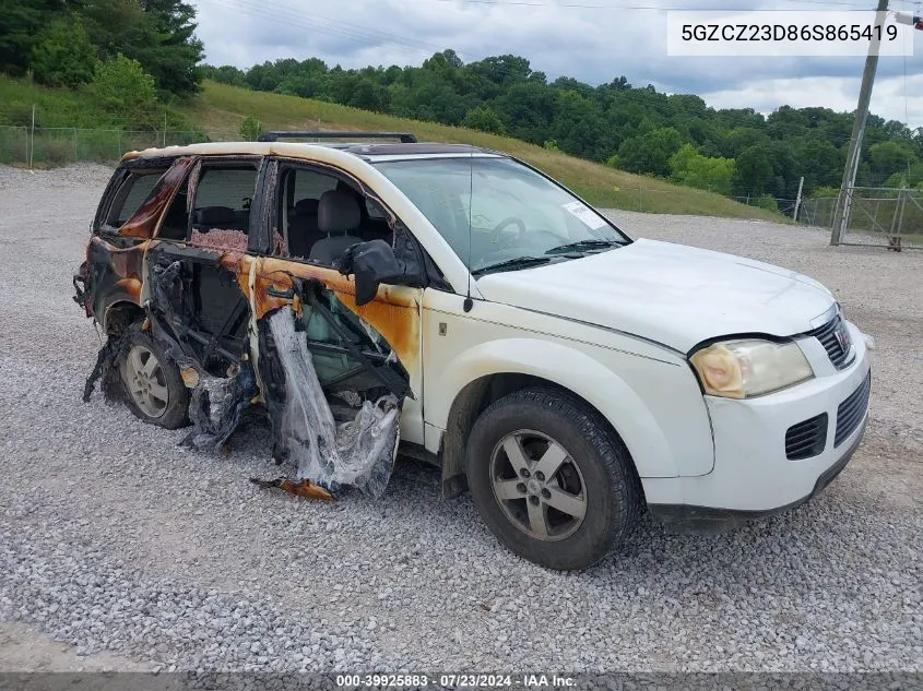 2006 Saturn Vue 4 Cyl VIN: 5GZCZ23D86S865419 Lot: 39925883