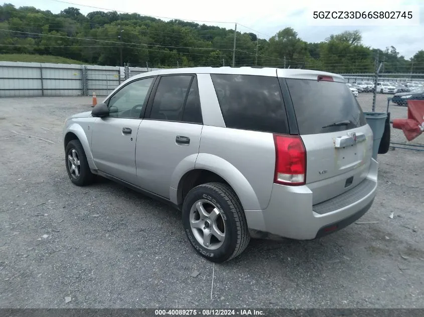 2006 Saturn Vue 4 Cyl VIN: 5GZCZ33D66S802745 Lot: 40089275