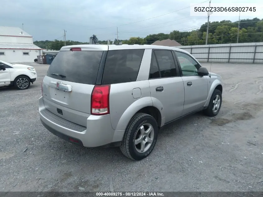 2006 Saturn Vue 4 Cyl VIN: 5GZCZ33D66S802745 Lot: 40089275