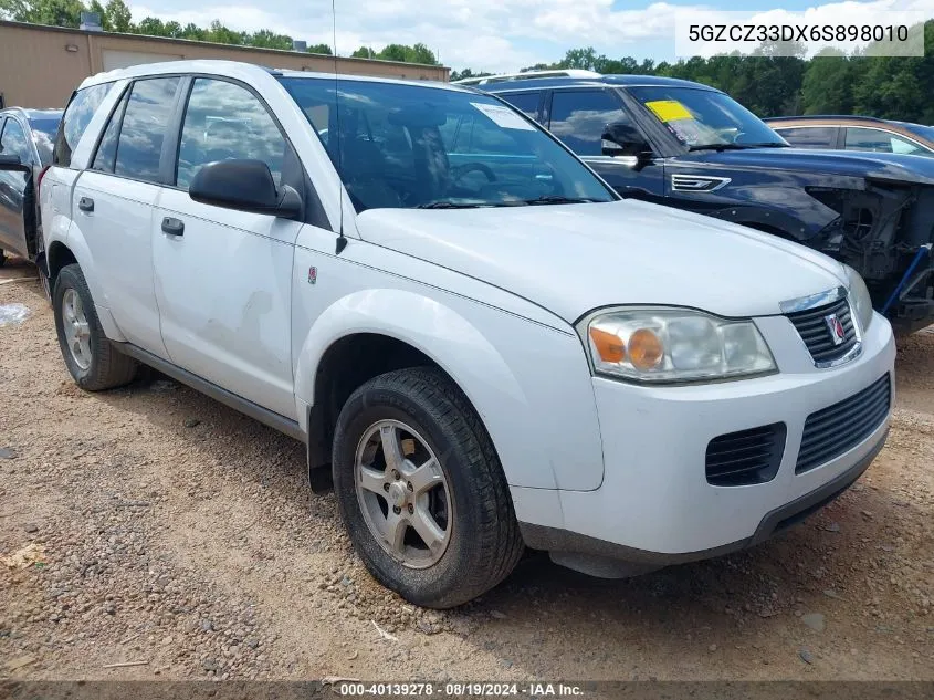 2006 Saturn Vue 4 Cyl VIN: 5GZCZ33DX6S898010 Lot: 40139278