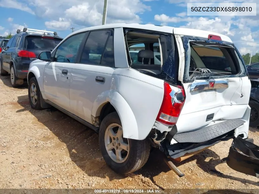 2006 Saturn Vue 4 Cyl VIN: 5GZCZ33DX6S898010 Lot: 40139278