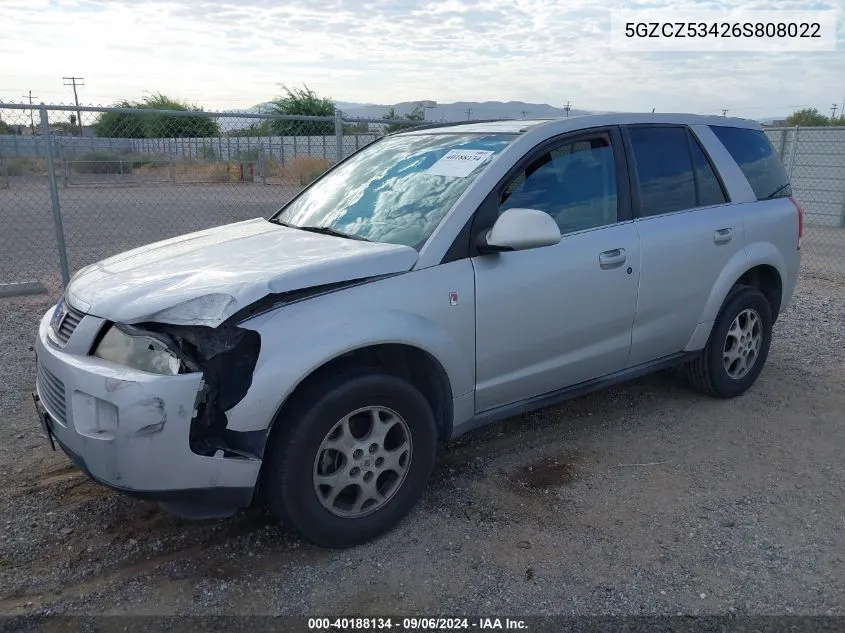 2006 Saturn Vue V6 VIN: 5GZCZ53426S808022 Lot: 40188134