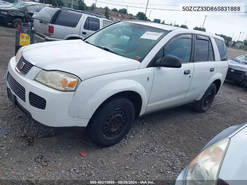 2006 Saturn Vue 4 Cyl VIN: 5GZCZ33D86S831888 Lot: 40210585