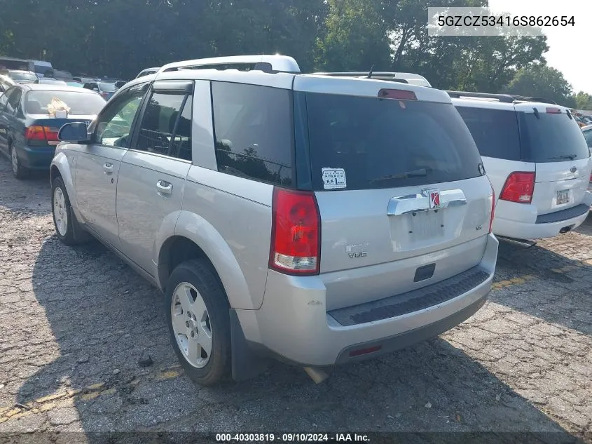 2006 Saturn Vue V6 VIN: 5GZCZ53416S862654 Lot: 40303819