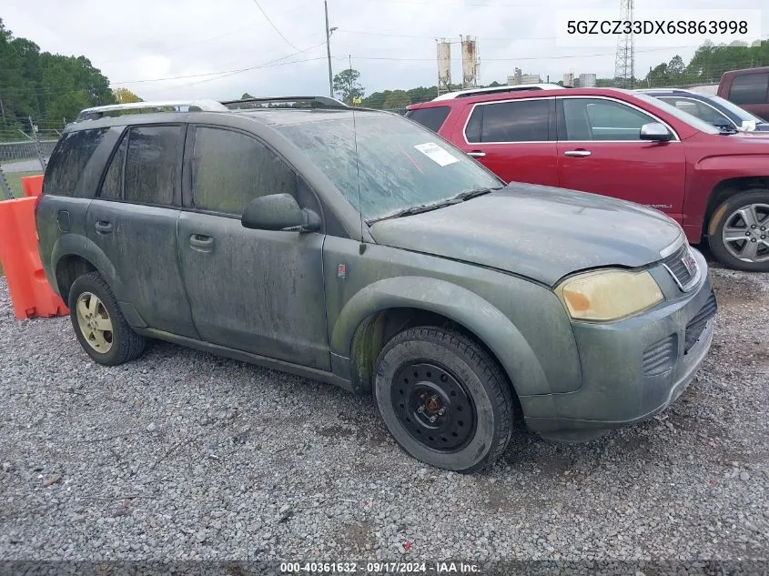 2006 Saturn Vue 4 Cyl VIN: 5GZCZ33DX6S863998 Lot: 40361632