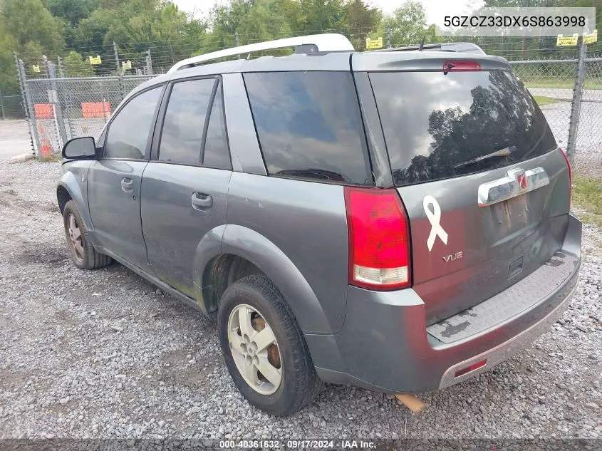 2006 Saturn Vue 4 Cyl VIN: 5GZCZ33DX6S863998 Lot: 40361632