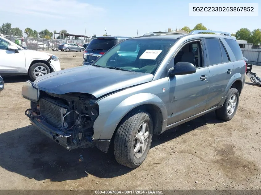 2006 Saturn Vue 4 Cyl VIN: 5GZCZ33D26S867852 Lot: 40367034