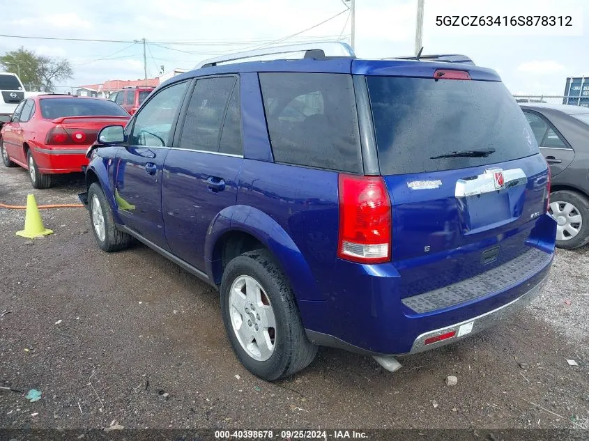 2006 Saturn Vue V6 VIN: 5GZCZ63416S878312 Lot: 40398678