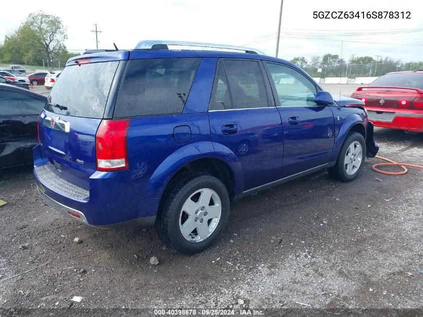 2006 Saturn Vue V6 VIN: 5GZCZ63416S878312 Lot: 40398678