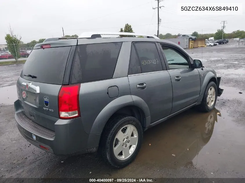 2006 Saturn Vue V6 VIN: 5GZCZ634X6S849410 Lot: 40400097