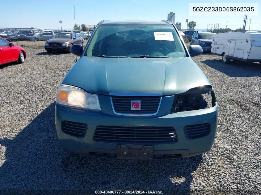 2006 Saturn Vue 4 Cyl VIN: 5GZCZ33D06S862035 Lot: 40406777