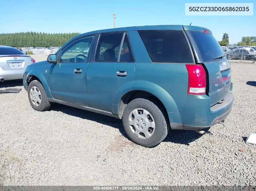 2006 Saturn Vue 4 Cyl VIN: 5GZCZ33D06S862035 Lot: 40406777