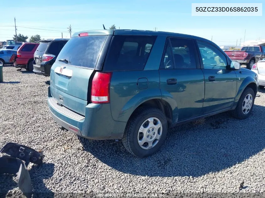 2006 Saturn Vue 4 Cyl VIN: 5GZCZ33D06S862035 Lot: 40406777