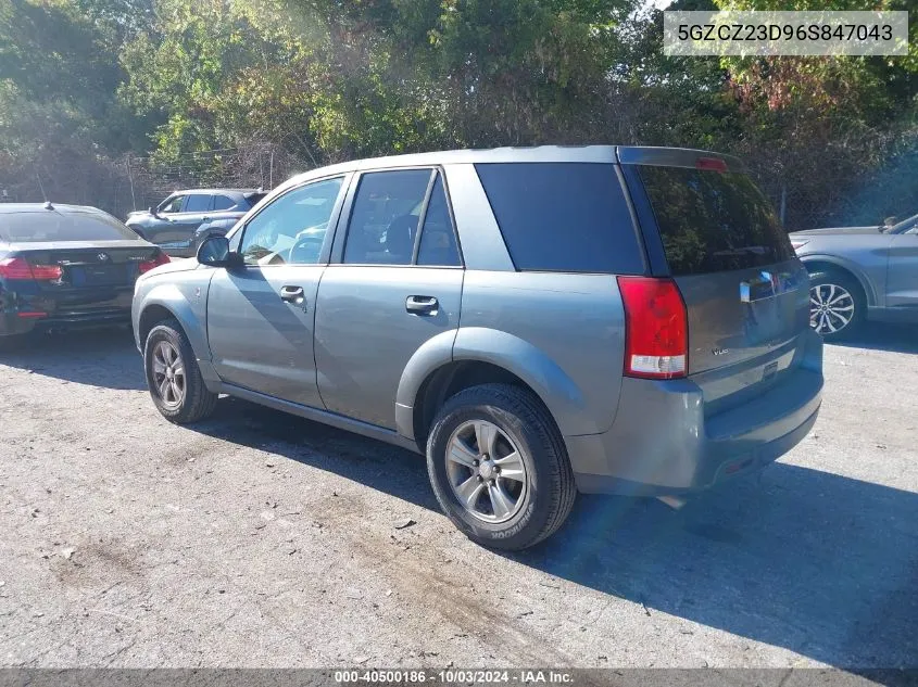 2006 Saturn Vue 4 Cyl VIN: 5GZCZ23D96S847043 Lot: 40500186